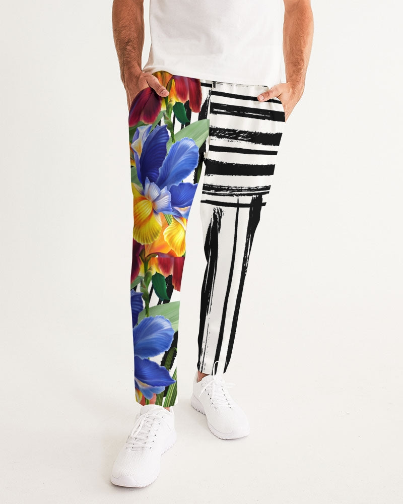 Black and White Floral Unisex Joggers