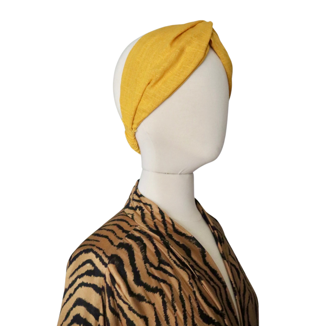 Yellow Linen Turband
